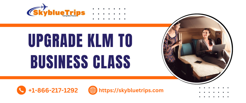 Upgrade KLM to Premium Comfort Class or Business Class